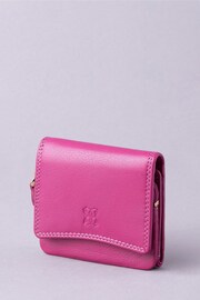 Lakeland Leather Cranberry Small Leather Flapover Purse - Image 1 of 5