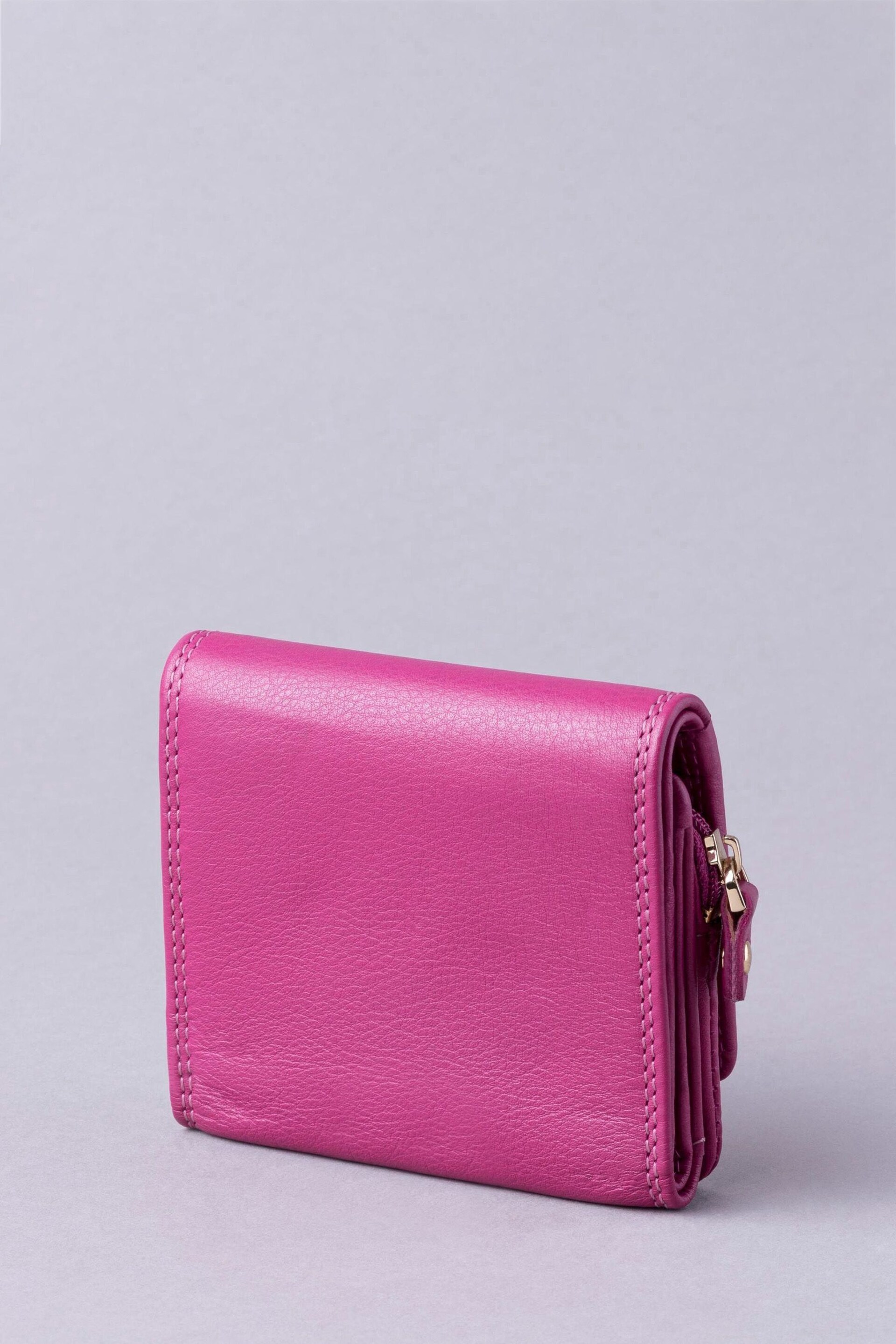 Lakeland Leather Cranberry Small Leather Flapover Purse - Image 2 of 5