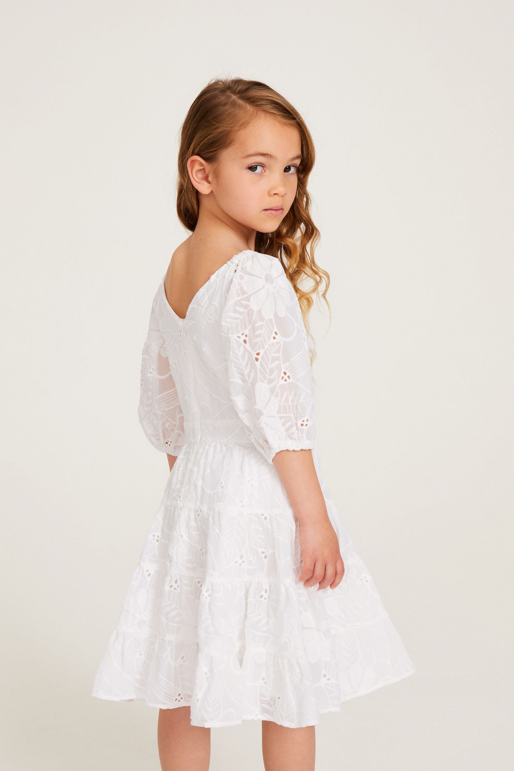 Buy Mint Velvet White Broderie Occasion Dress from Next Luxembourg