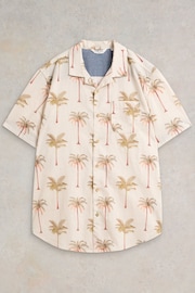 White Stuff Natural Palm Tree Printed Shirt - Image 5 of 7