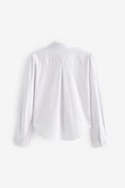 Clarks White Long Sleeve Girls Lace Trim School Shirt - Image 8 of 10