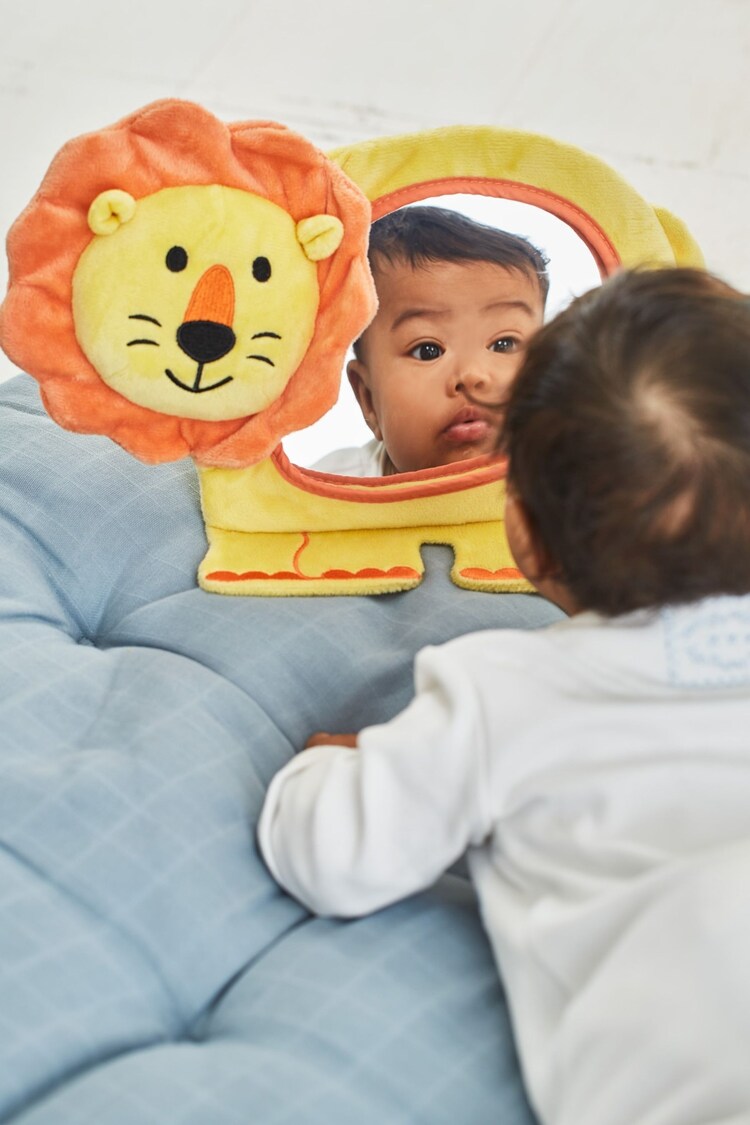 JoJo Maman Bébé Yellow Lion Tummy Time Mirror - Image 4 of 4