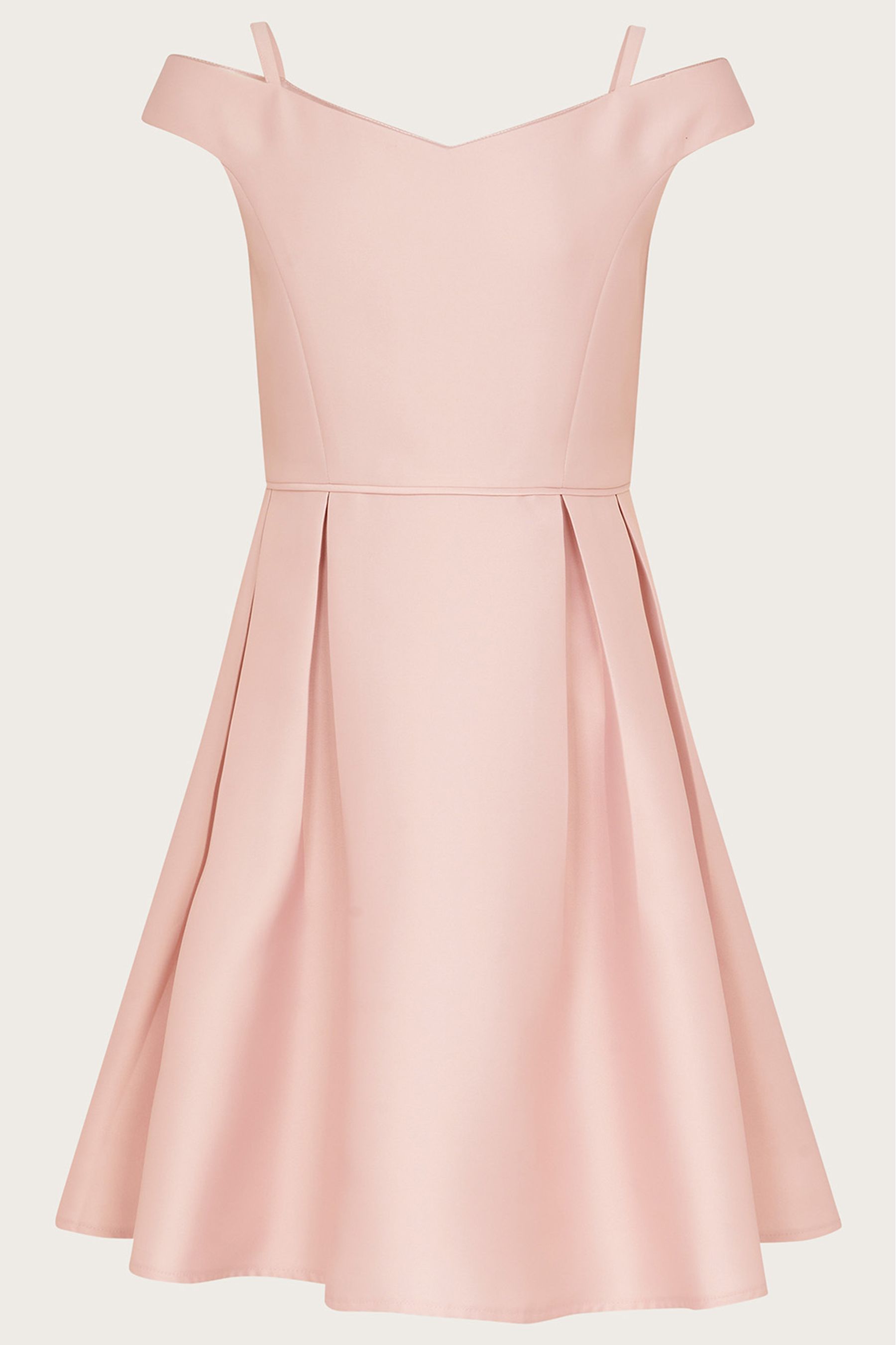 Buy Monsoon Pink Duchess Twill Bardot Prom Dress from Next Austria