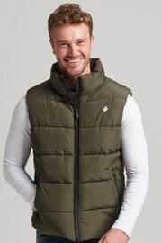 Superdry Green Sports Padded Gilet - Image 1 of 7