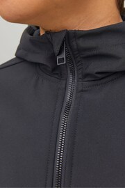 JACK & JONES Black Soft Shell Hooded Jacket - Image 6 of 8