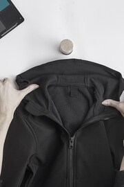 JACK & JONES Black Soft Shell Hooded Jacket - Image 8 of 8