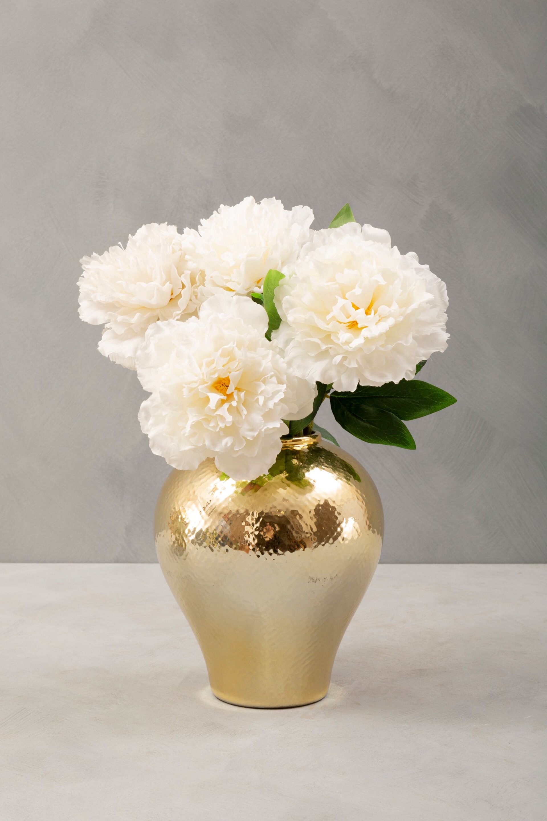 Fifty Five South Gold Finish Small Ceramic Vase - Image 1 of 4