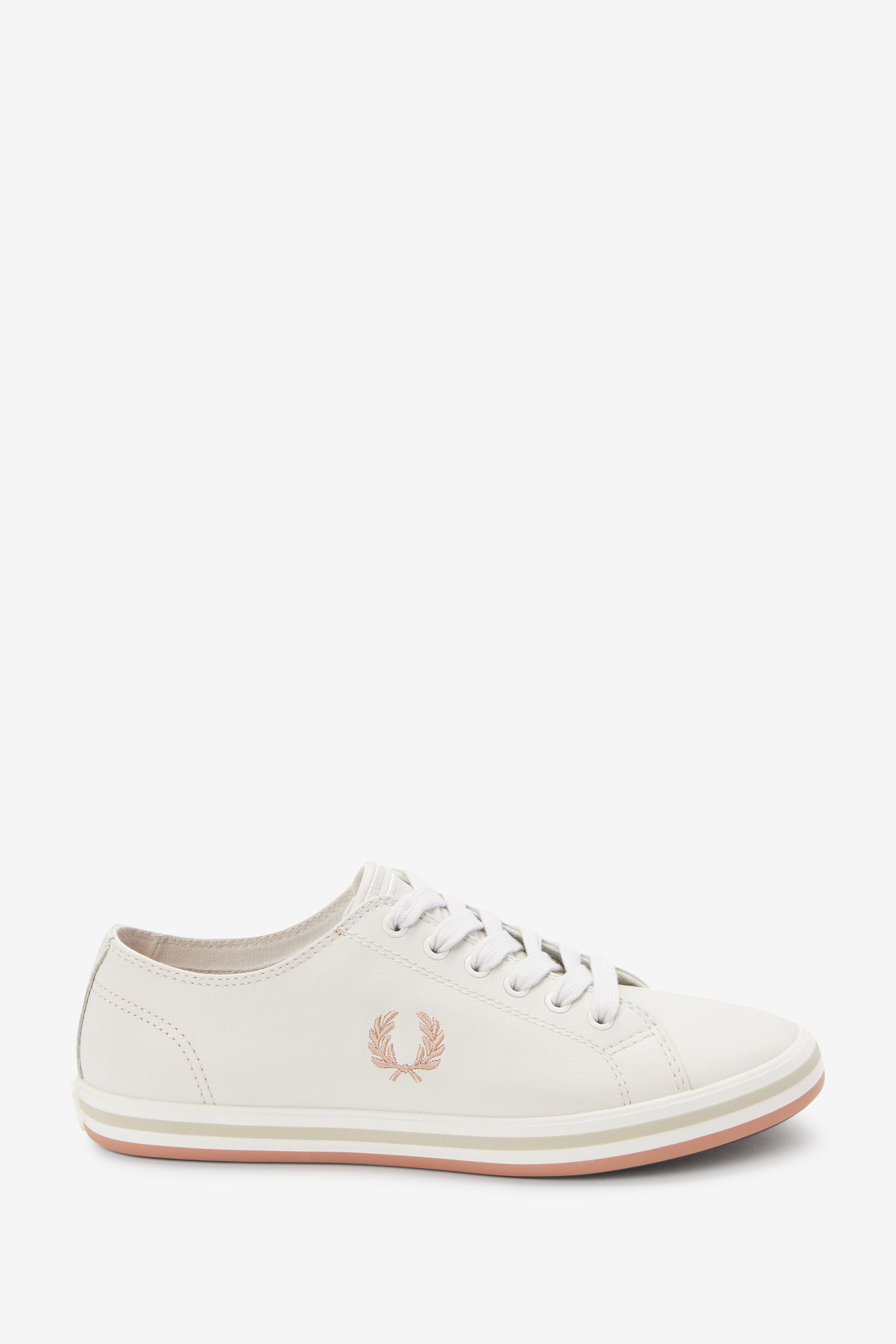 Buy Fred Perry Womens Ecru White Kingston Leather Trainers from Next Luxembourg