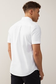 White/Blue 2 Pack Short Sleeve Oxford Shirt Multipack - Image 3 of 7