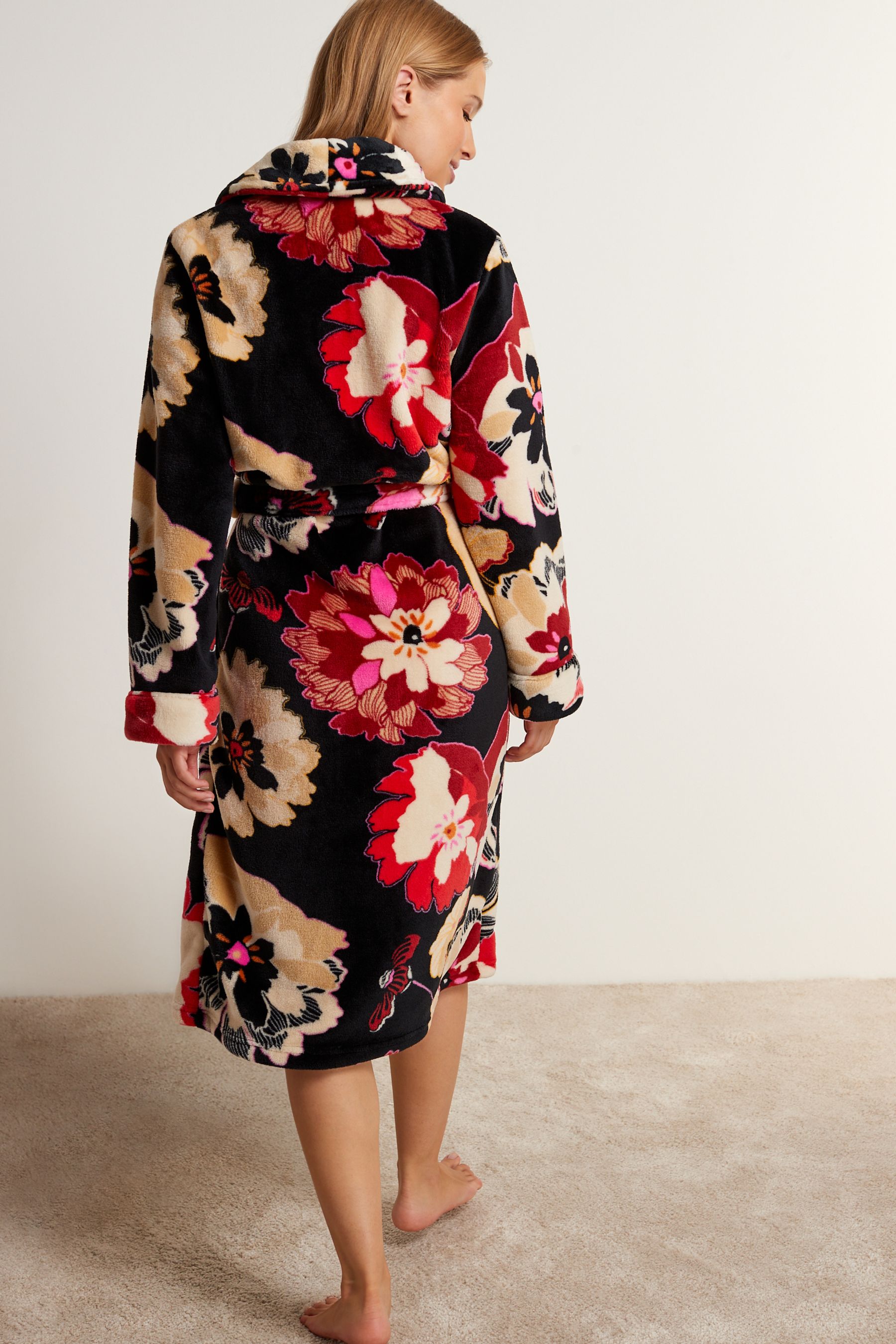 Buy Floral Supersoft Fleece Dressing Gown from Next Luxembourg