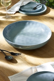 Teal Blue Willow Serve Bowl - Image 3 of 4