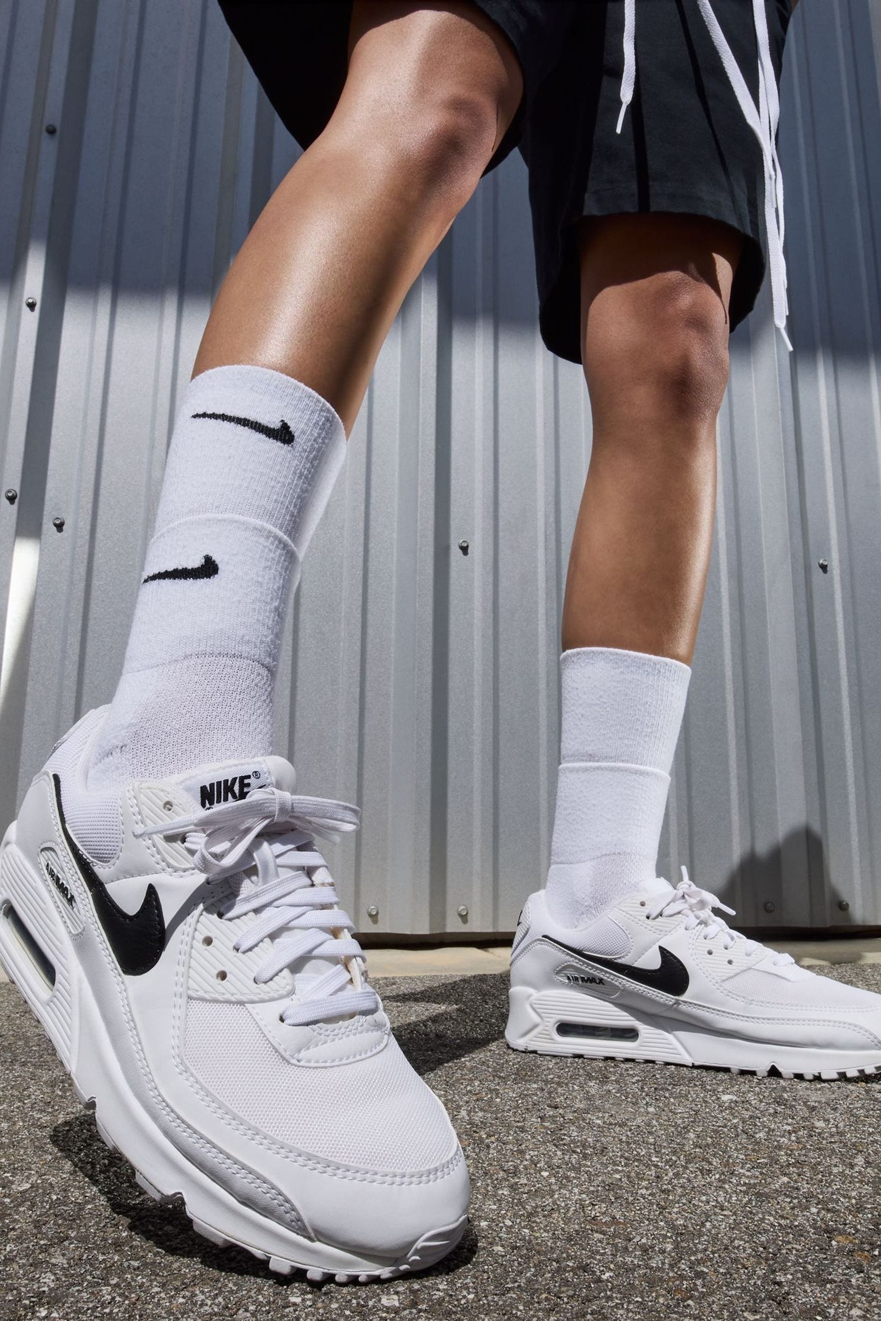 Ladies white nike air max 90 hot sale