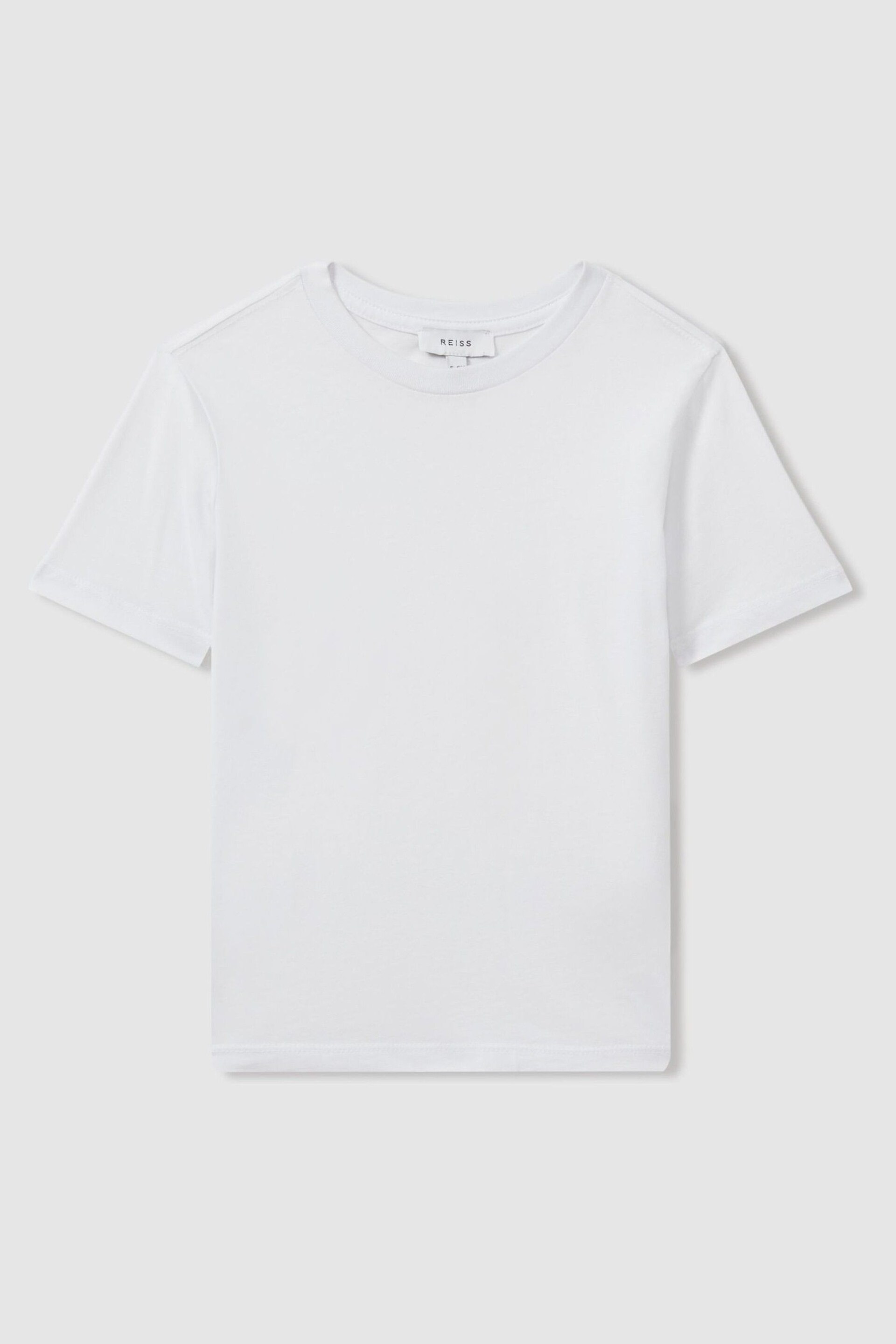 Reiss White Bless Junior Crew Neck T-Shirt - Image 1 of 7