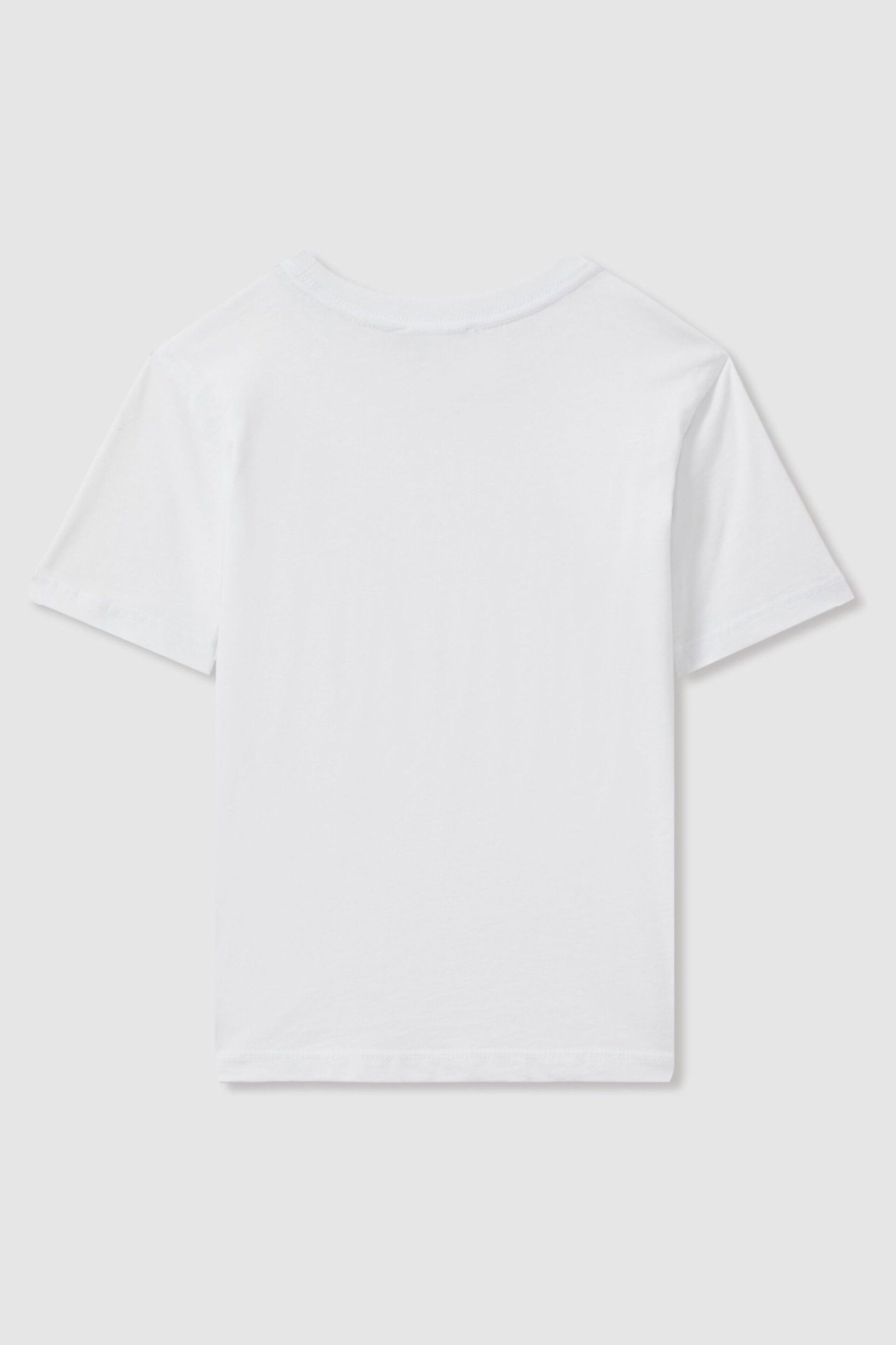 Reiss White Bless Junior Crew Neck T-Shirt - Image 2 of 7