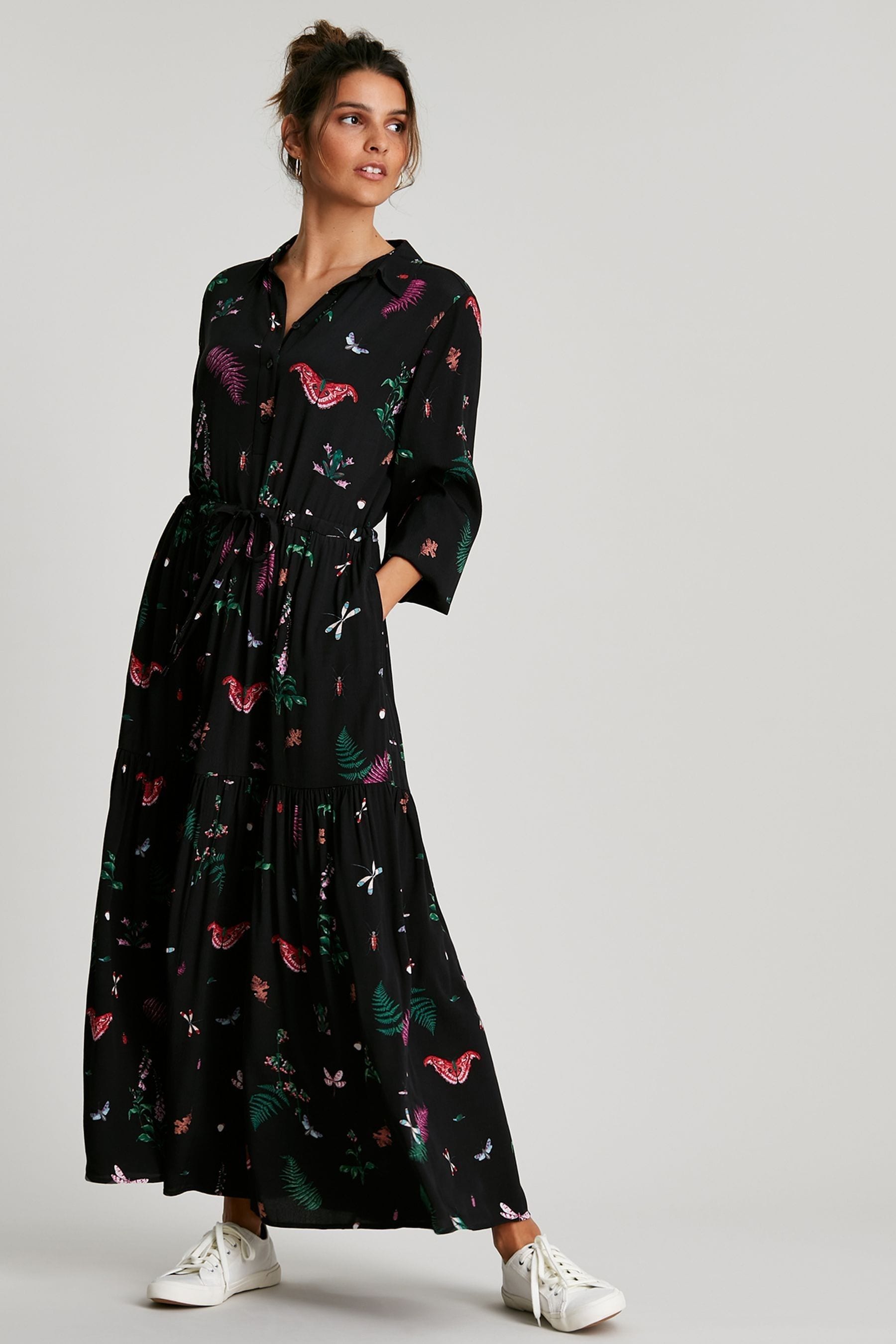 Buy Joules Black Harper Shirt Dress With Tiers from Next Estonia