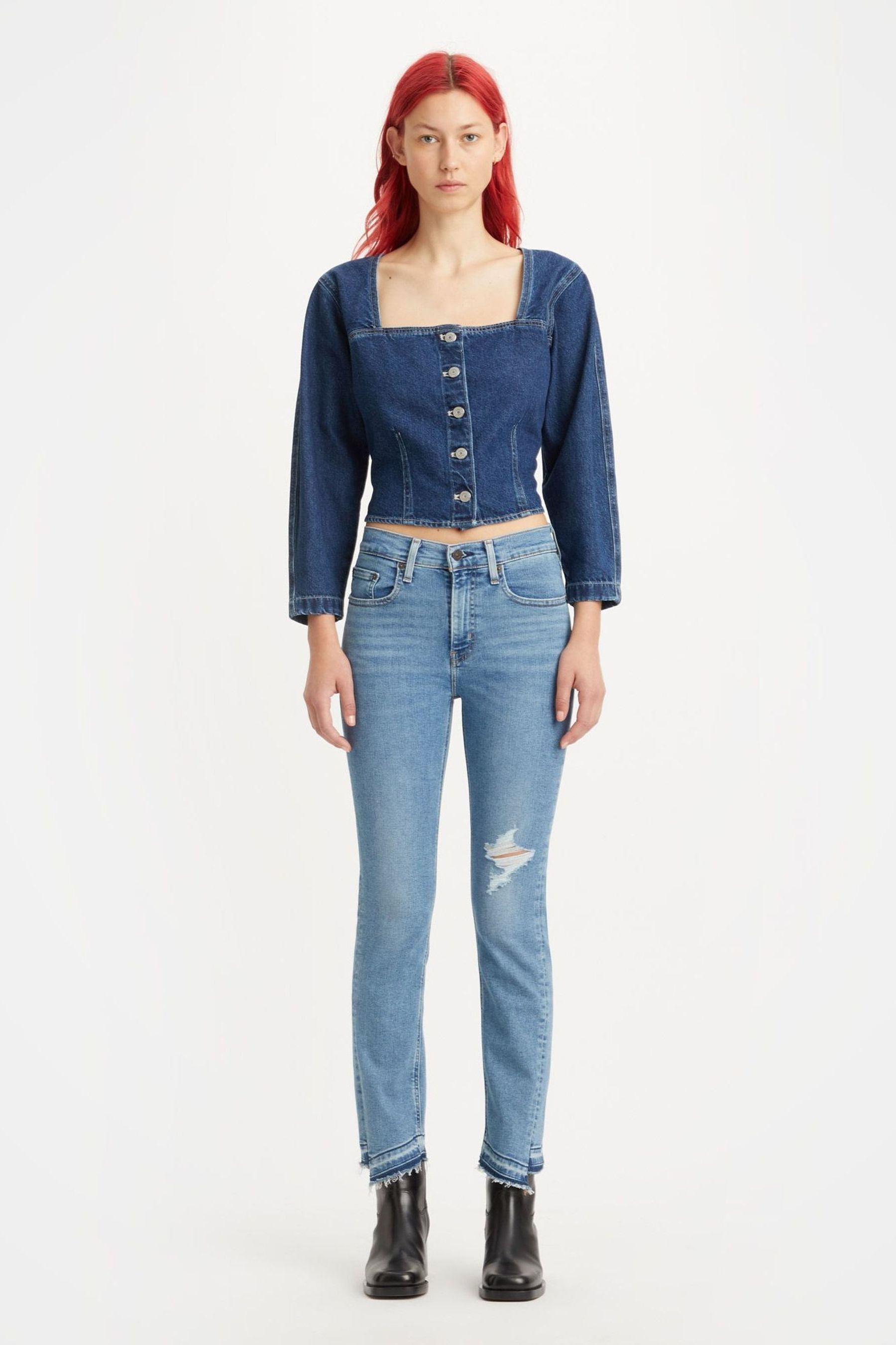 Buy Levi s Blue Denim Levi s 724 Blue Twisted Inseam Straight Fit Jeans from Next Luxembourg