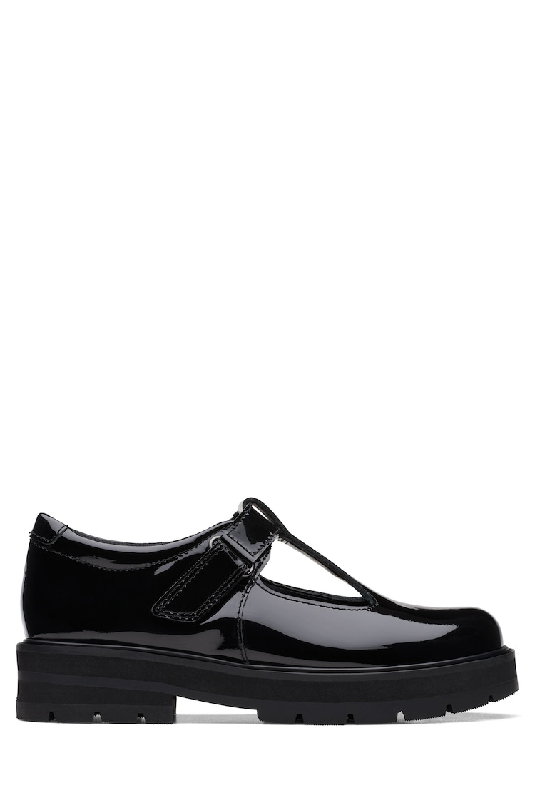 Clarks Black Patent Multi Fit Prague Brill Shoes - Image 1 of 7