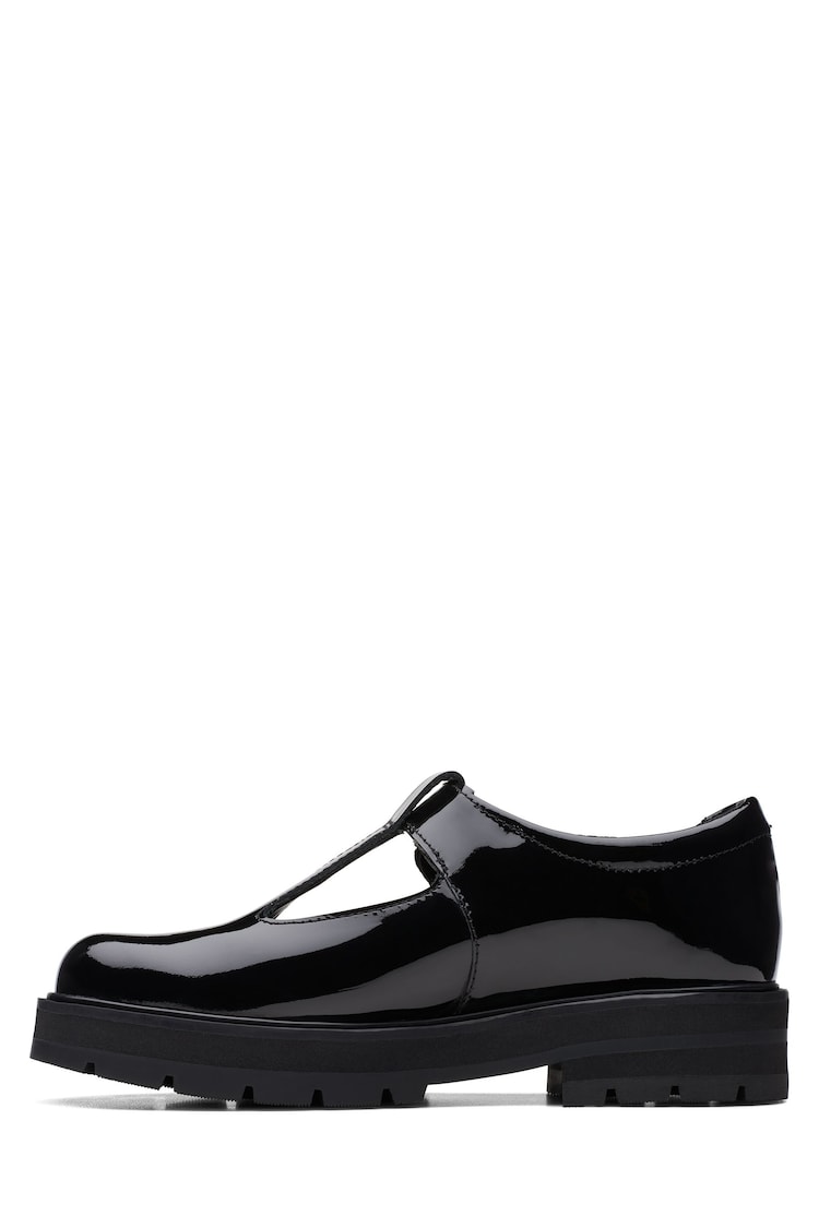 Clarks Black Patent Multi Fit Prague Brill Shoes - Image 2 of 7