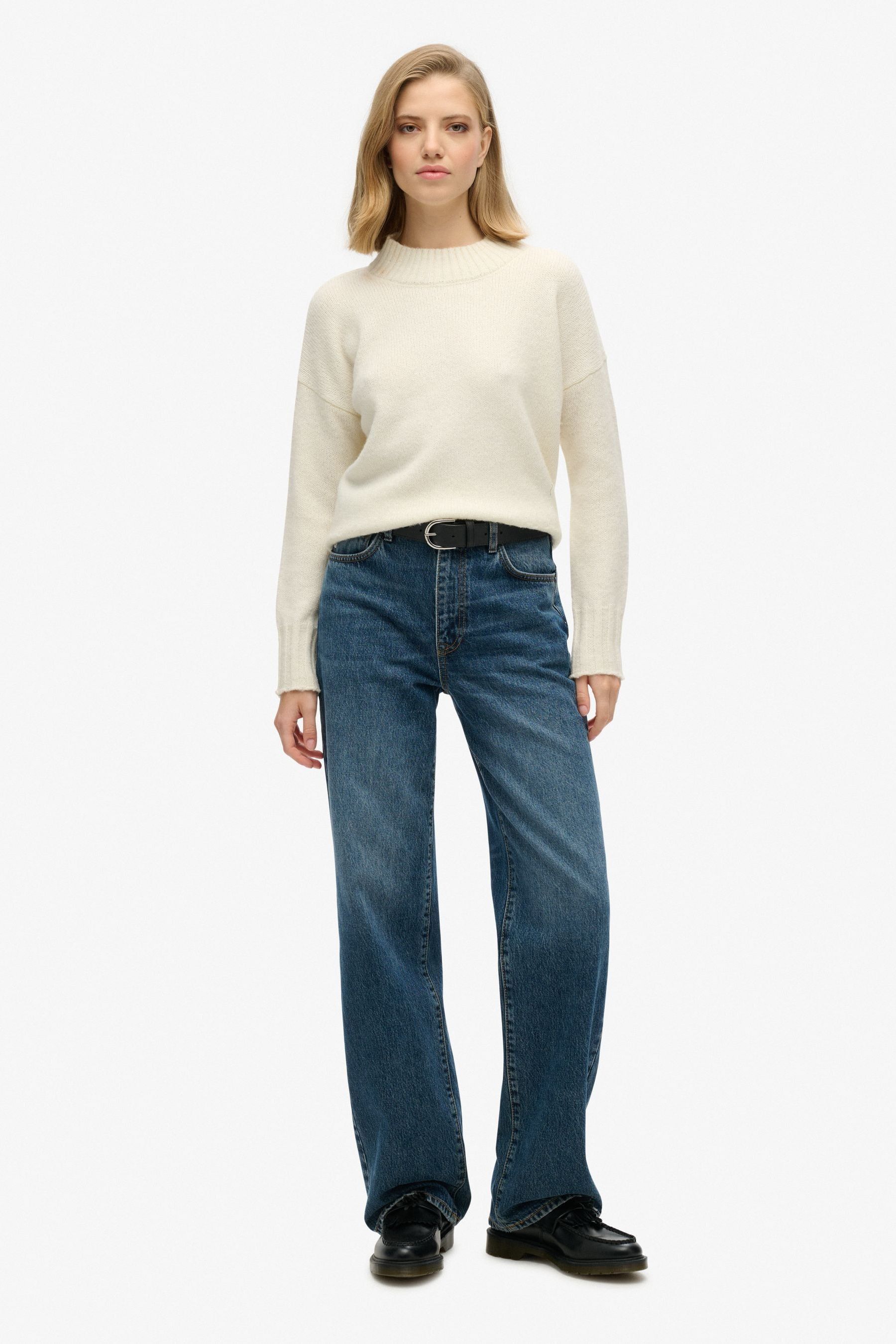 Buy Superdry Light Blue Wide Leg Jeans from Next Latvia