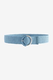 Blue Raffia Wide Belt - Image 1 of 4