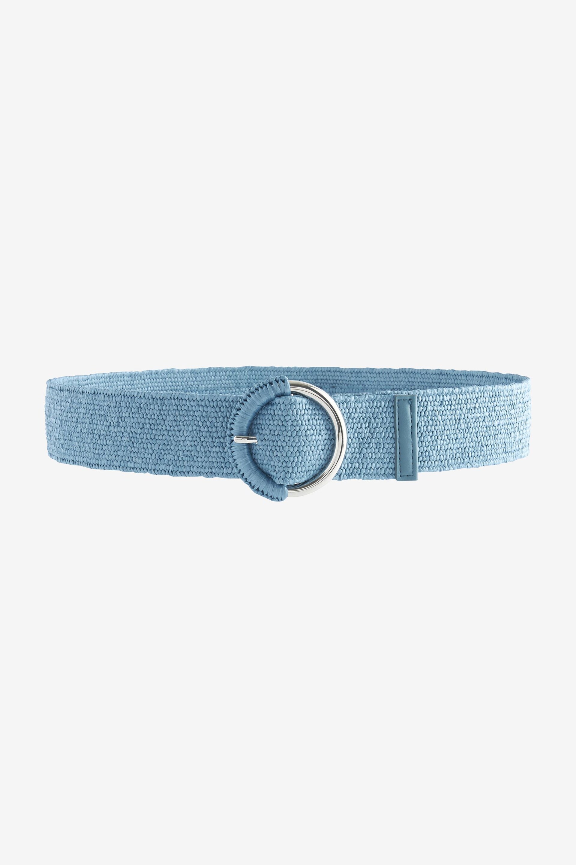 Blue Raffia Wide Belt - Image 1 of 4