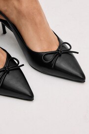 Black Forever Comfort Bow Slingback Heels - Image 2 of 7