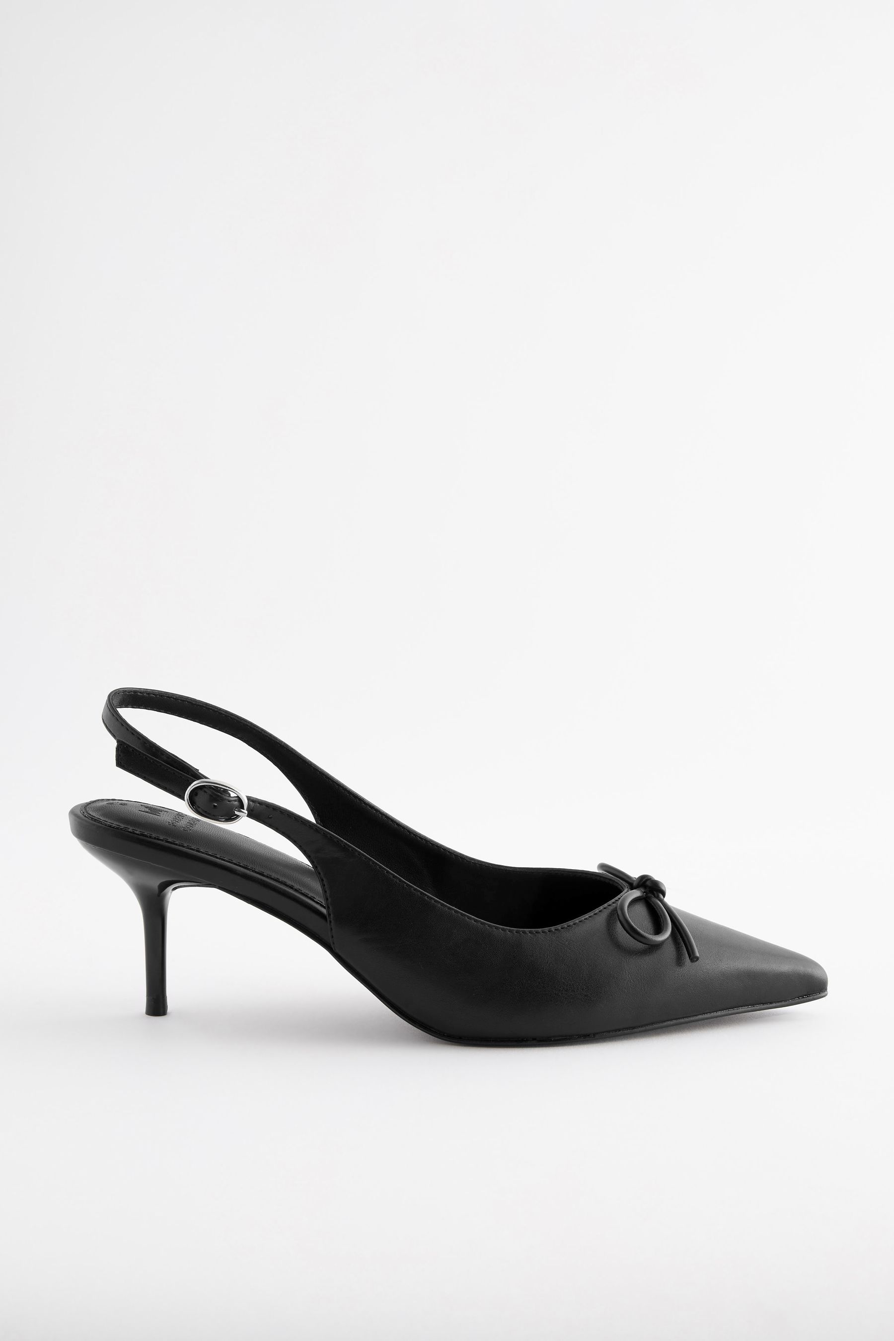 Buy Black Forever Comfort Bow Slingback Heels from Next Luxembourg