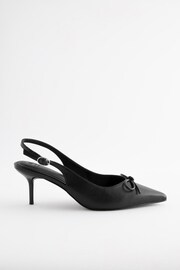 Black Forever Comfort Bow Slingback Heels - Image 5 of 7