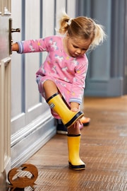 JoJo Maman Bébé Yellow Classic Wellies - Image 2 of 3