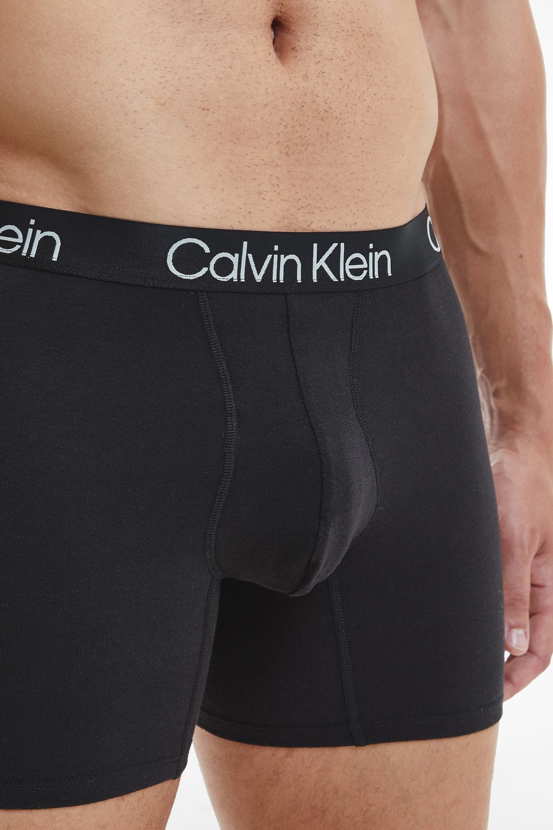 Buy Calvin Klein Black Tonal Large Logo Band Trunk 3 Pack Boxers from Next USA