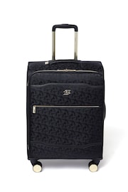 Dune London Black Oriel Monogram 66cm Medium Suitcase - Image 1 of 4