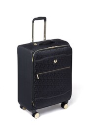 Dune London Black Oriel Monogram 66cm Medium Suitcase - Image 3 of 4