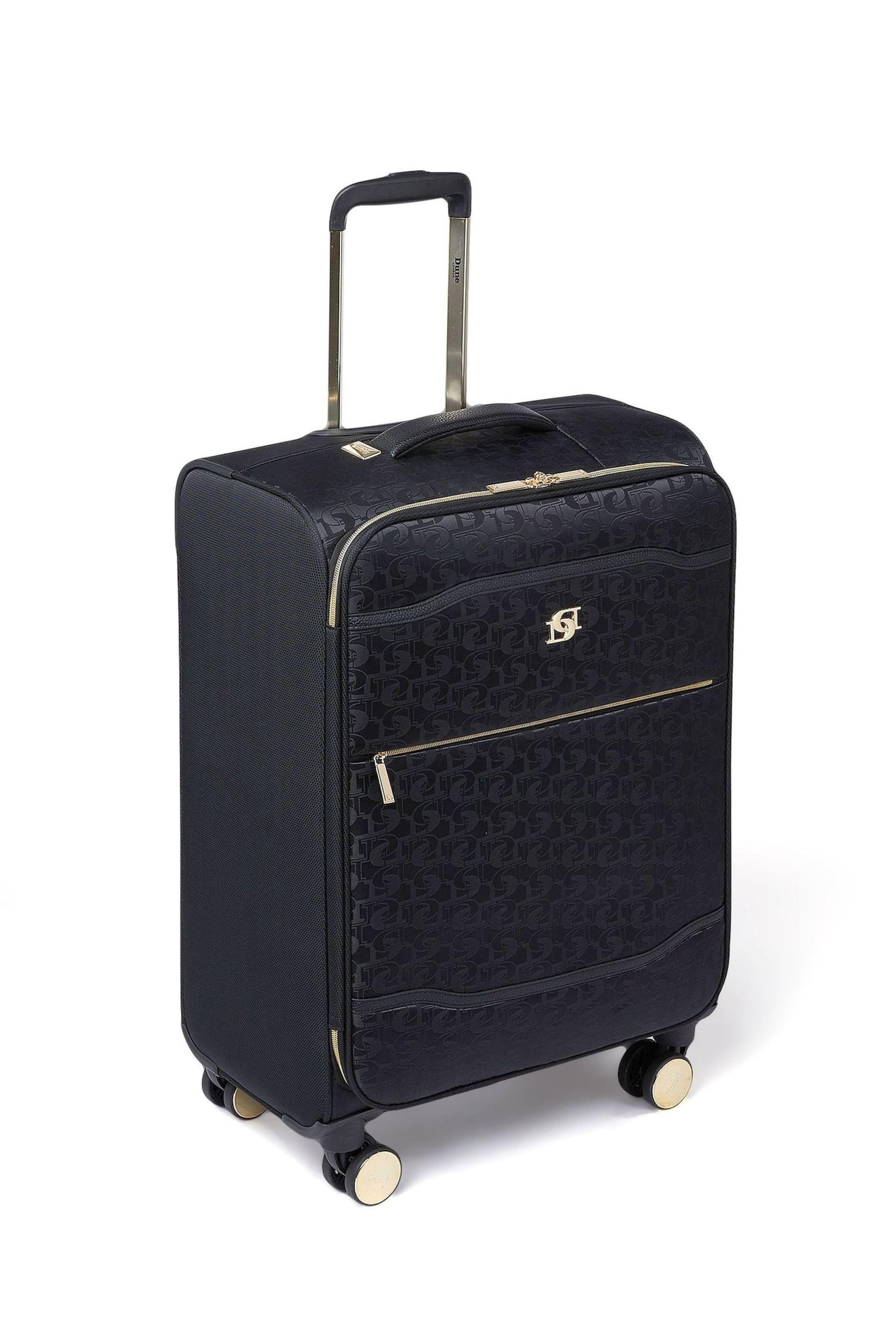 Dune London Black Oriel Monogram 66cm Medium Suitcase - Image 3 of 4