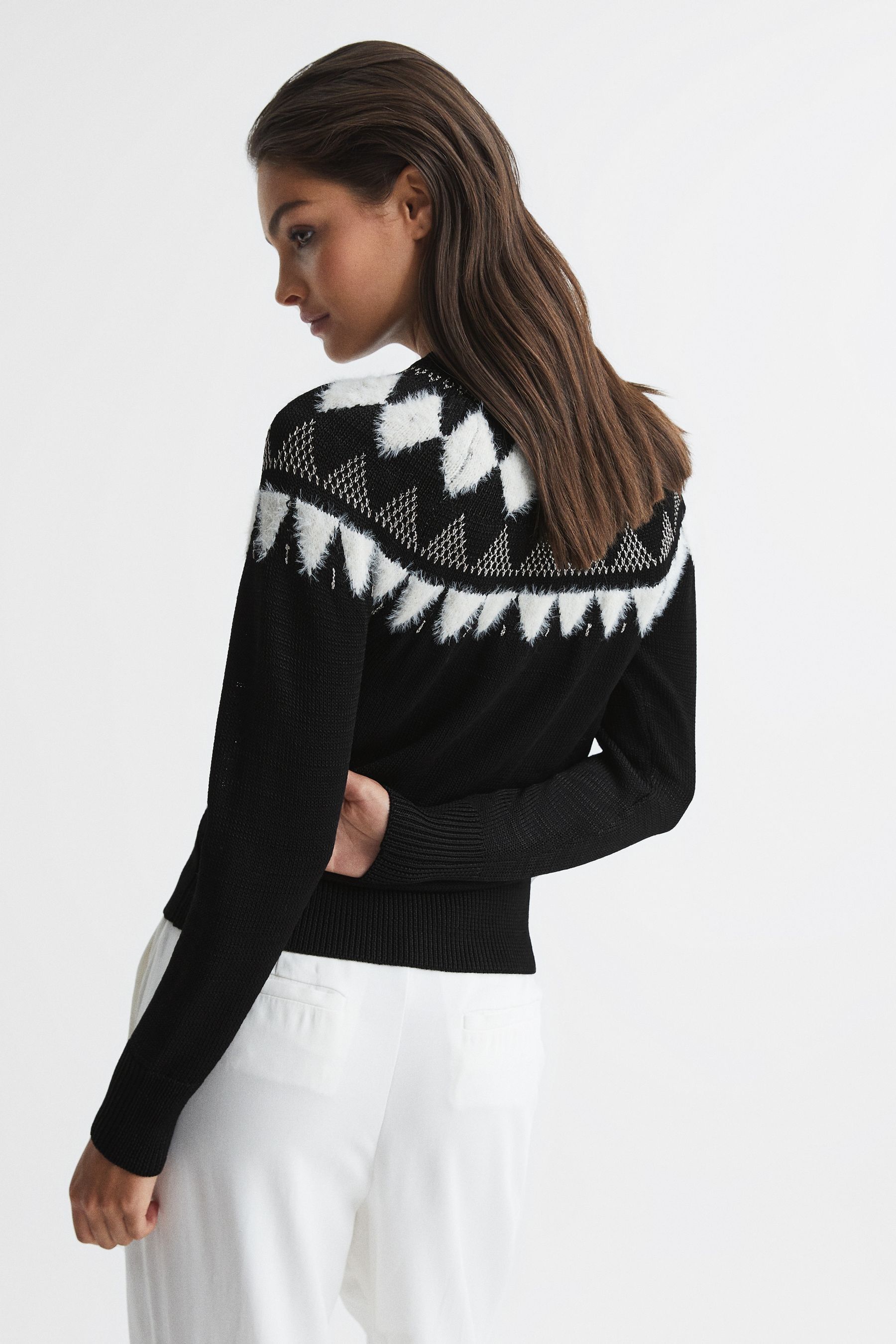Buy Reiss Black Holly Fairisle Metallic Jumper from Next Gibraltar
