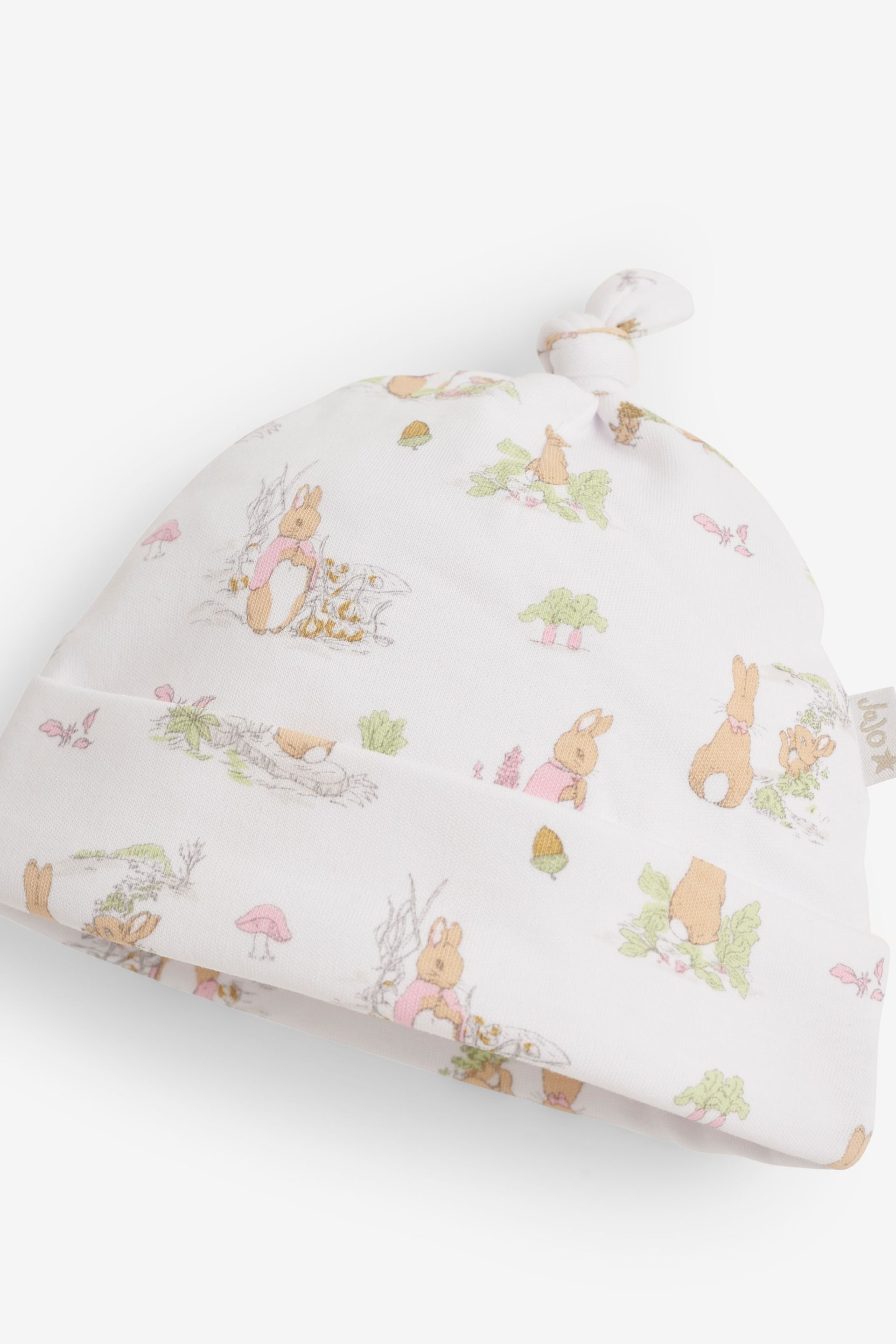 JoJo Maman Bébé Pink 3-Piece Flopsy Bunny Sleepsuit, Jacket & Hat Set - Image 7 of 9