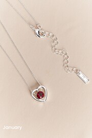 Silver Plated Heart Birthstone Necklace - Image 2 of 13