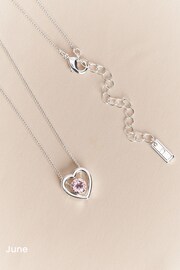 Silver Plated Heart Birthstone Necklace - Image 7 of 13