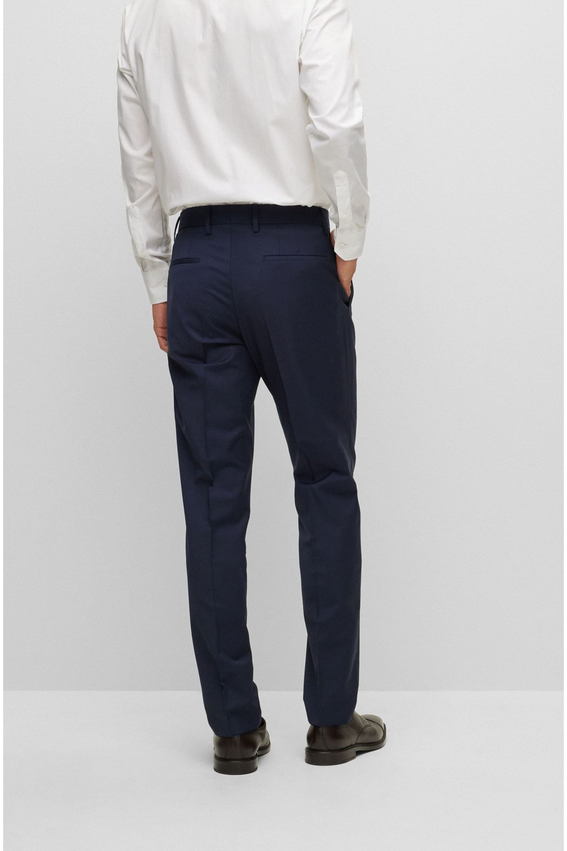 BOSS Blue Slim Fit Suit :Trousers - Image 2 of 7