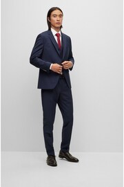 BOSS Blue Slim Fit Suit :Trousers - Image 3 of 7