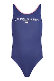 U.S. Polo Assn. Blue Sport Logo Swimsuit - Image 1 of 3