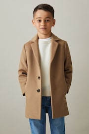 Reiss Camel Gable 13-14 yrs Single Breasted Overcoat - Image 3 of 4