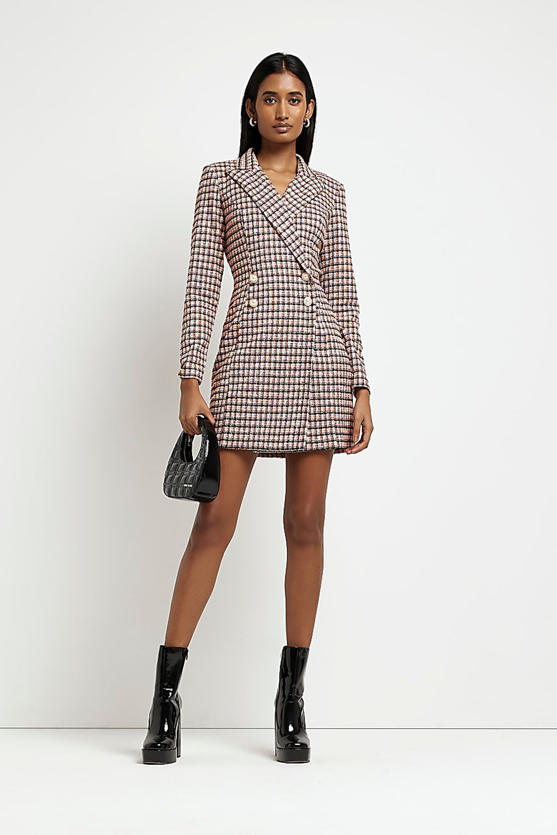 River island boucle dress deals