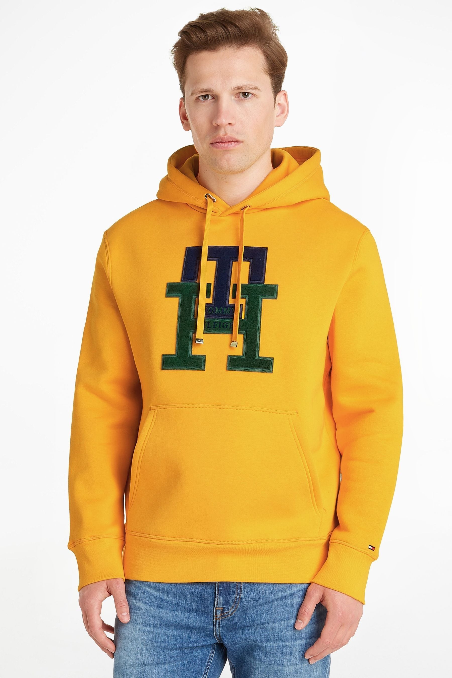 Buy Tommy Hilfiger Yellow Icon Monogram Hoodie from Next Luxembourg