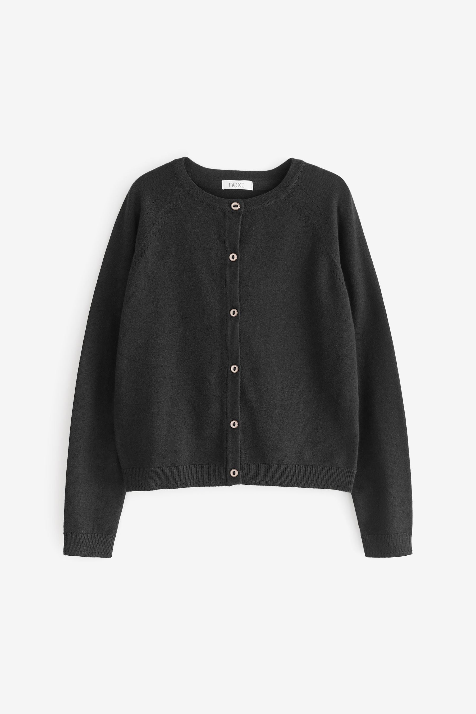 Black Button Up Cardigan 3 16yrs