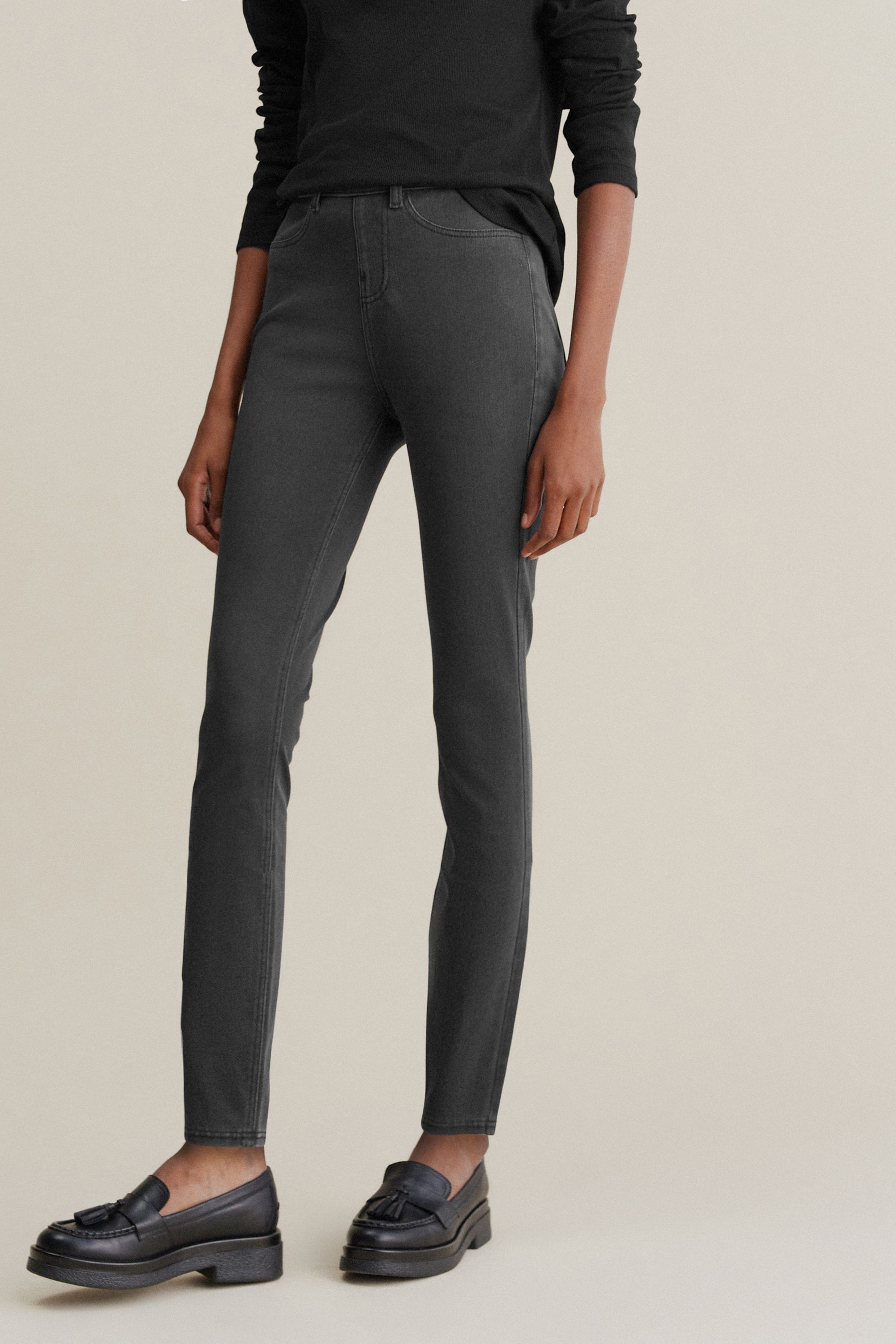 Buy Grey Jersey Denim Leggings from Next Luxembourg