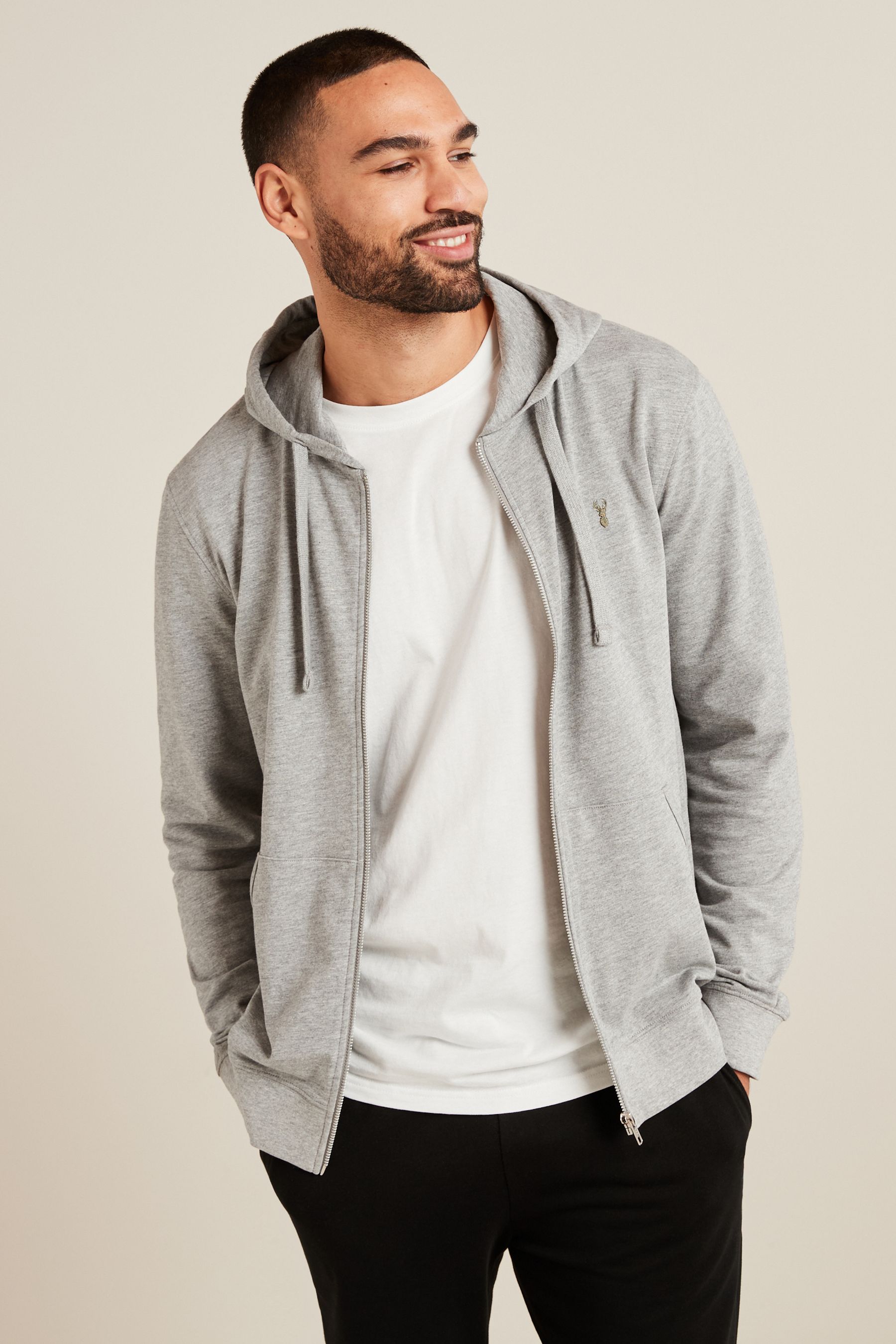 Lightweight grey hoodie on sale
