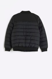 River Island Black Chrome Boys Smart Bomber Jacket - Image 2 of 4