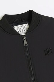 River Island Black Chrome Boys Smart Bomber Jacket - Image 3 of 4