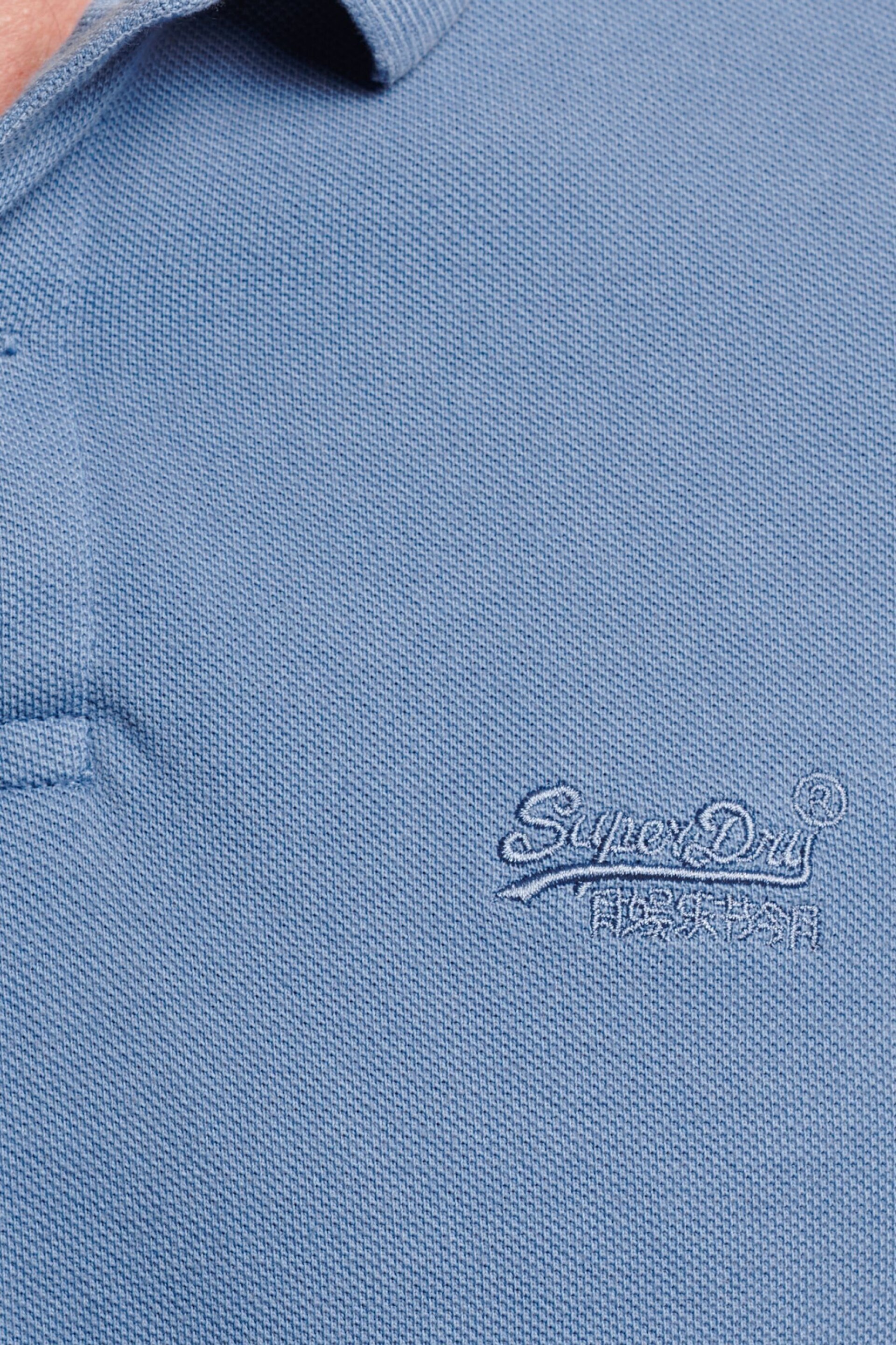 Superdry Blue Superdry Grey Retro Repeat T-Shirt - Image 4 of 7