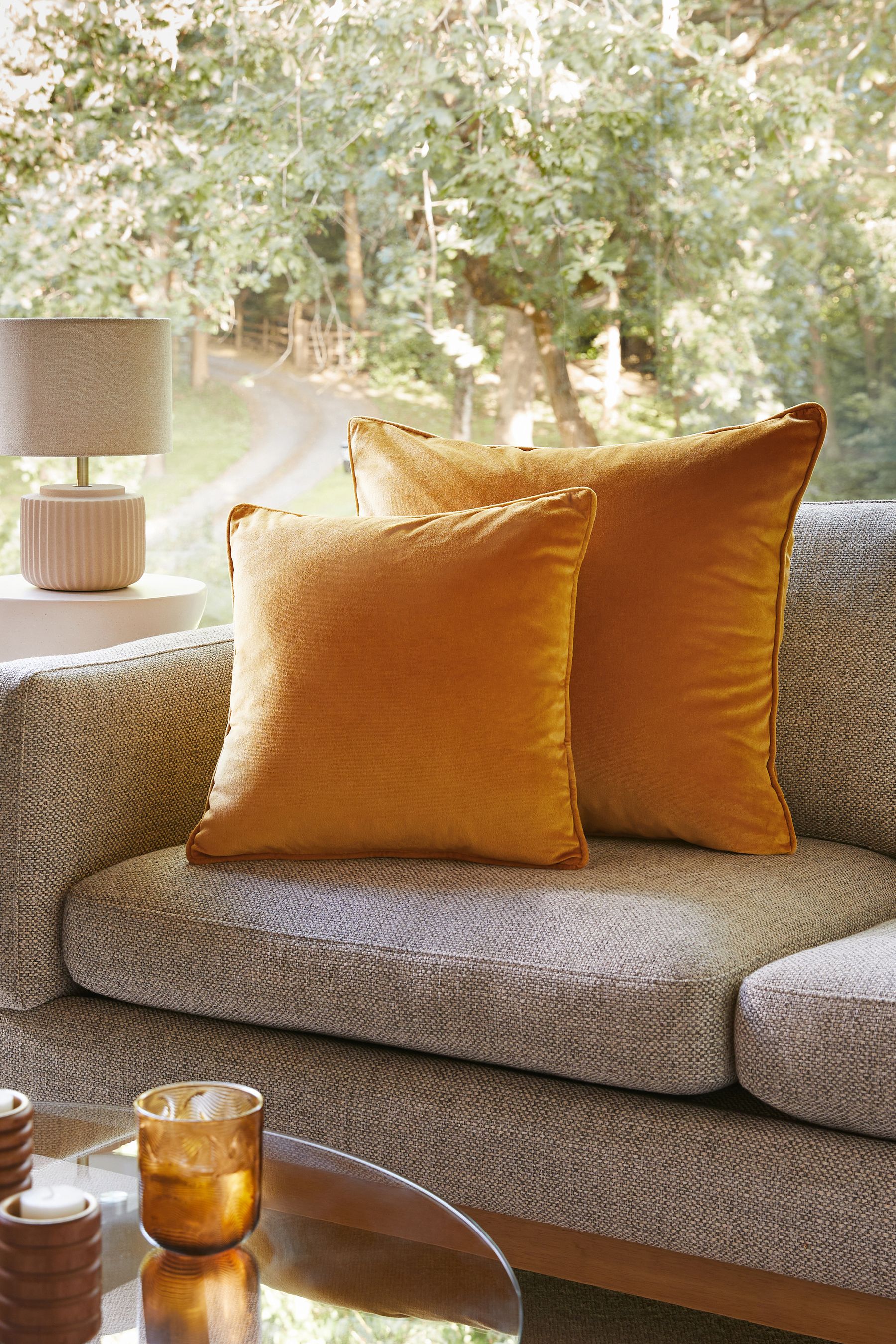 Next yellow and grey cushions discount
